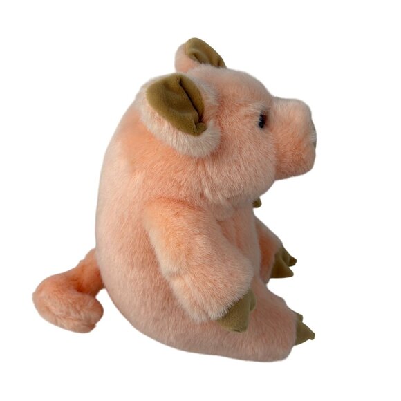 VTG 1994 Manhattan Toy Company 9” Plush Pig Stuffed Animal Toy Pink & Beige - Picture 4 of 8